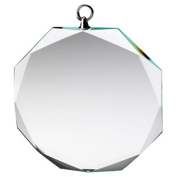 Clear  Glass Octagon medal