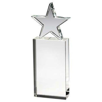 Optical crystal star on block