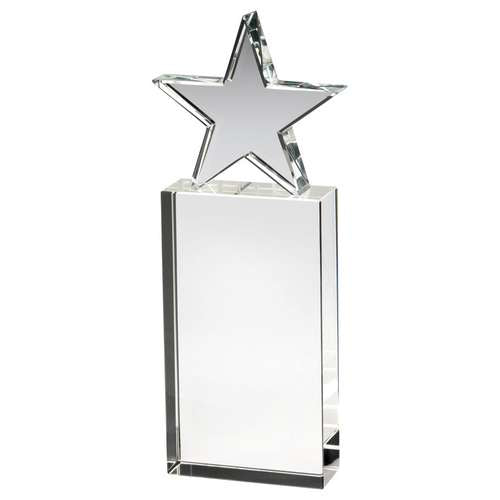 Optical crystal star on block
