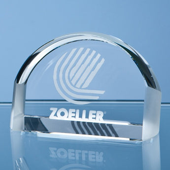 Optical crystal magnifier paperweight