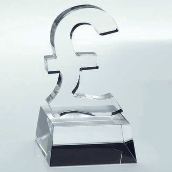 Clear glass 'Pound Sign'